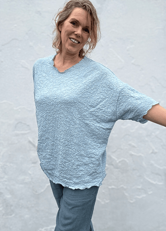 4507 Genser Loose, Blue Mist, Bubble Wool