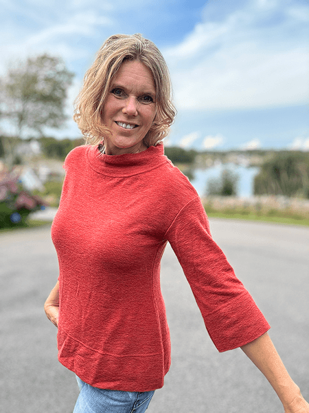 Hovedbilde 4051 Genser, Merino, Terracotta Melange