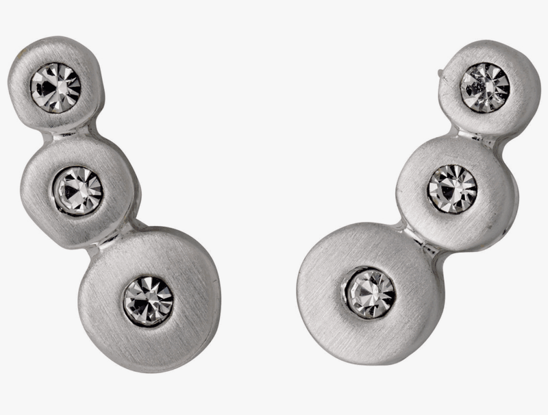BELLA resirkulert studs krystall, Sølvbelagt