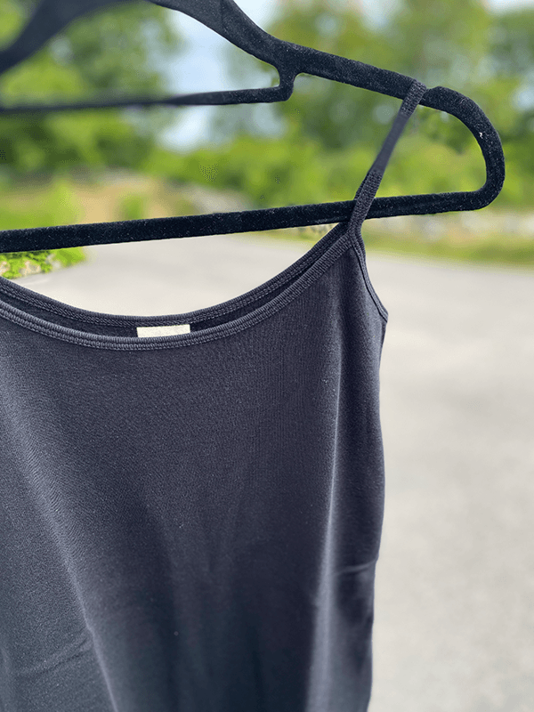 2300 Strap Top, Black, Bomull