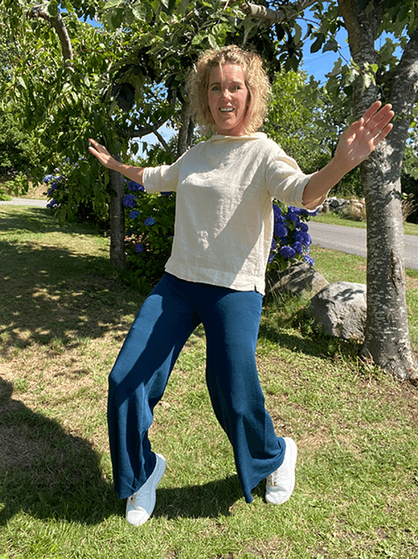 3010 Bukse Lang, Petrol, Merino