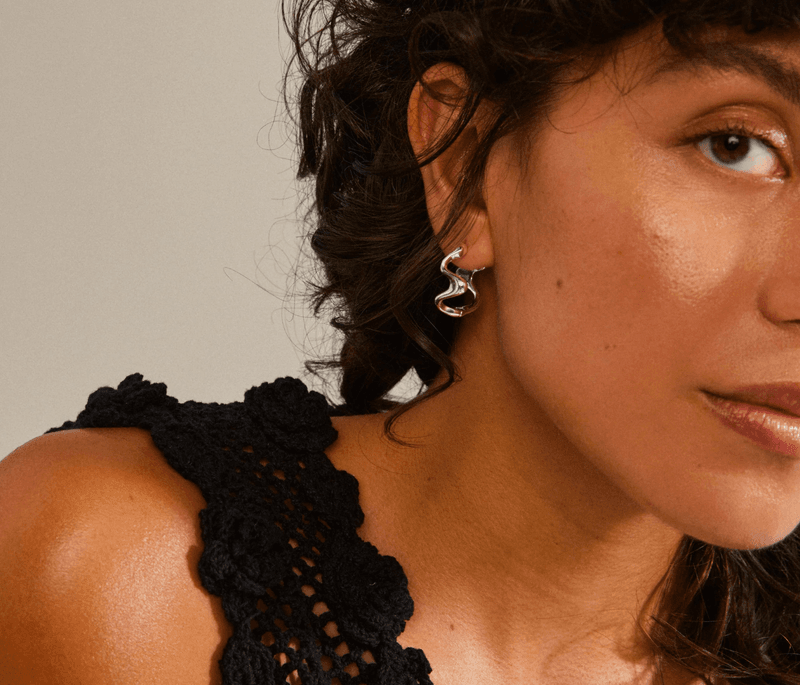 MOON Resirkulert Hoops, Sølvbelagt