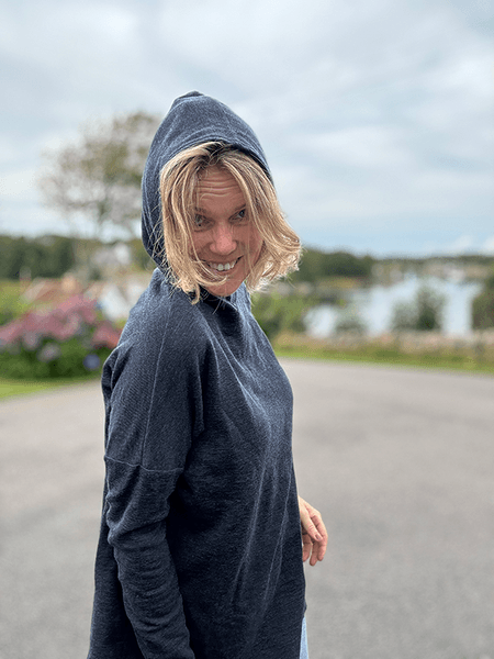 Hovedbilde 4038 Hoodie, Merino, Midnight Blue Melange