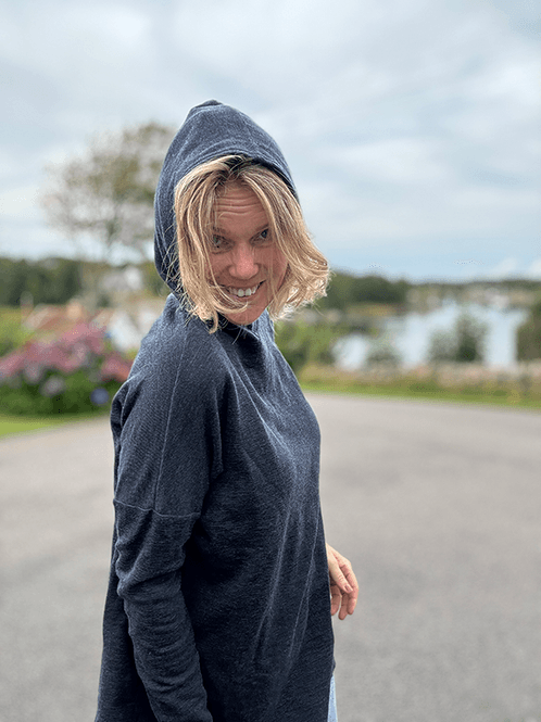 Hovedbilde 4038 Hoodie, Midnight Blue Melange, Merino