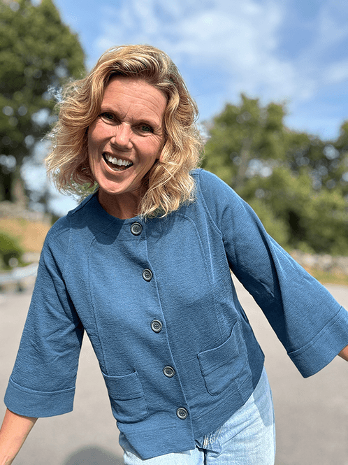Hovedbilde 8028 Jakke Rund Hals, Denim Blue, Merino