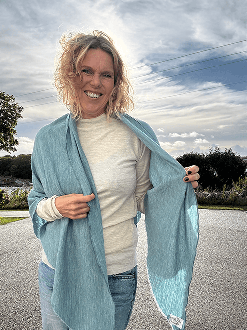 Hovedbilde 1063 Sjal Curling, Artic Melange, Merino
