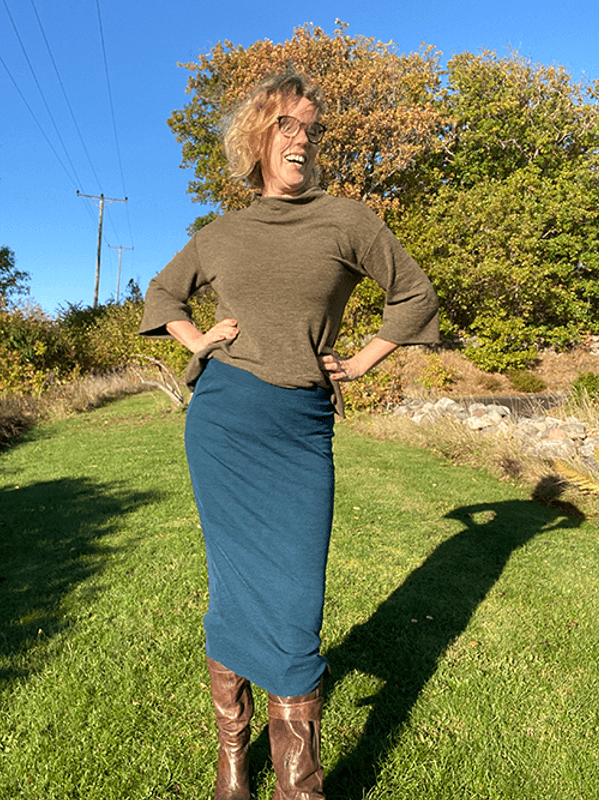 5003 Skjørt, Petrol, Merino