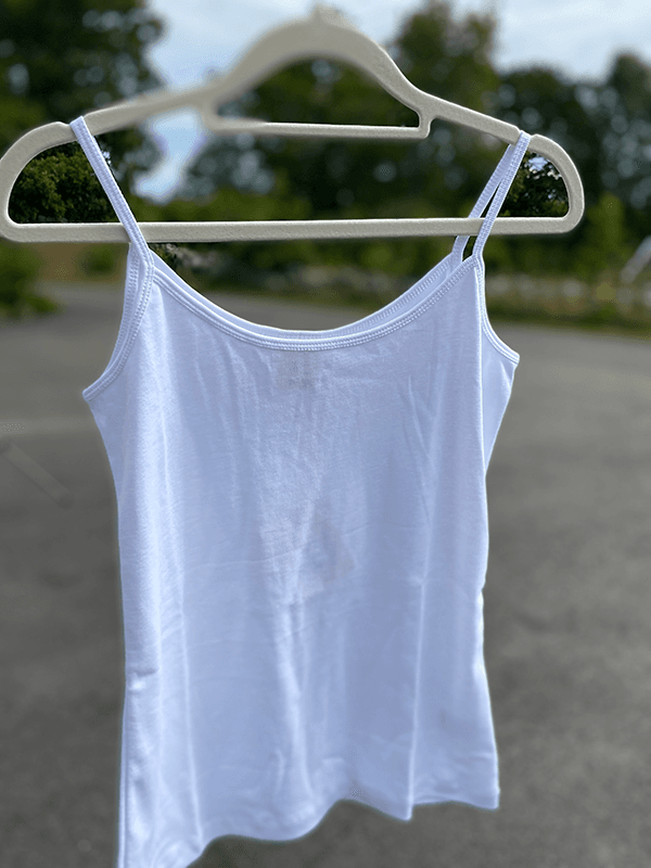 2300 Strap Top, White, Bomull