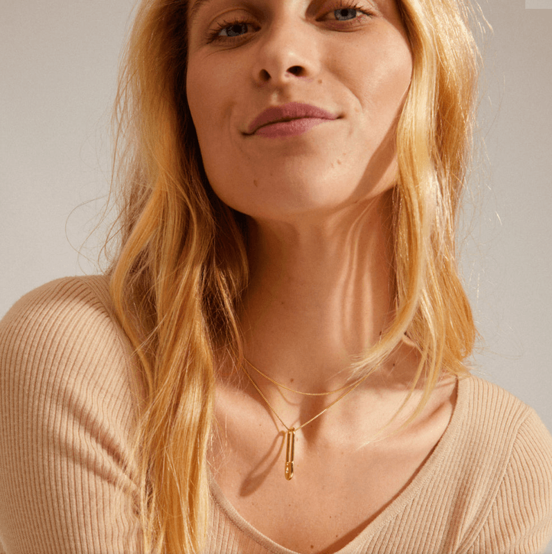 PACE resirkulert halskjede gullbelagt