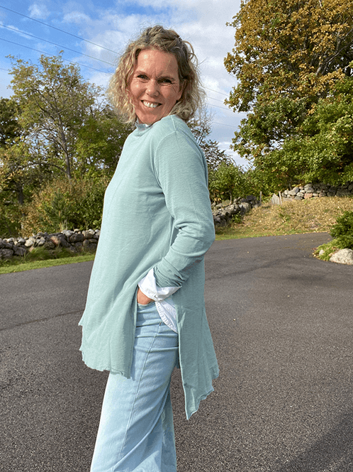 Hovedbilde 6040 Tunika Topp høye splitter, Seafoam Green, ...