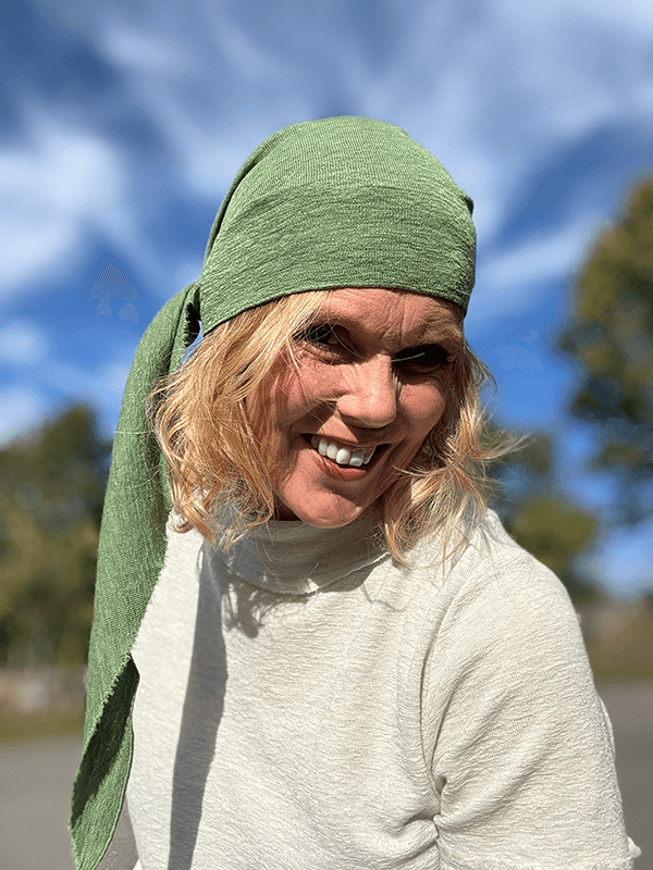 1055 Knit Kerchief TriangelSkjerf (M), Grasshopper Melange, Merino
