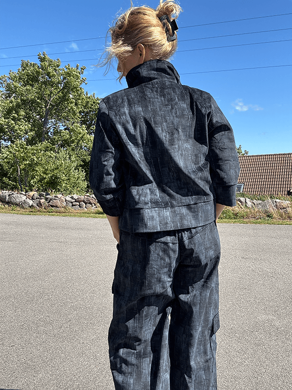 2144 Jakke Velvet, Black (BlåSvart), Cord