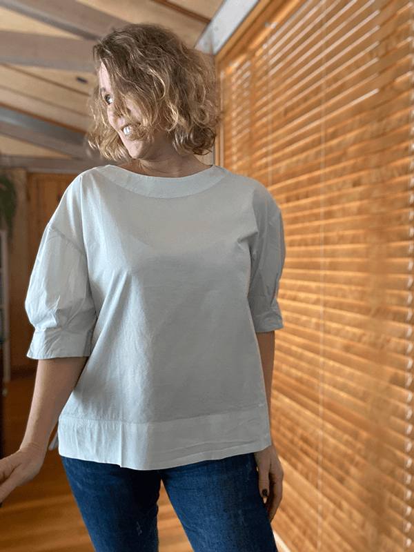 13036 Bluse, Salt, Poplin