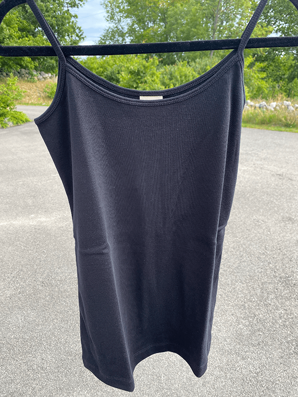 2300 Strap Top, Black, Bomull