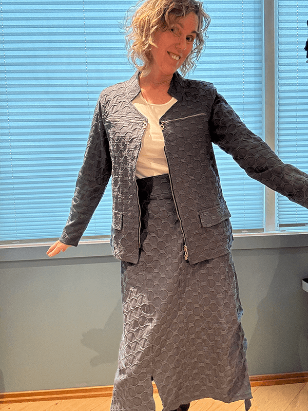 2115 JakkeTopp, Bubble, Blå, Bomull