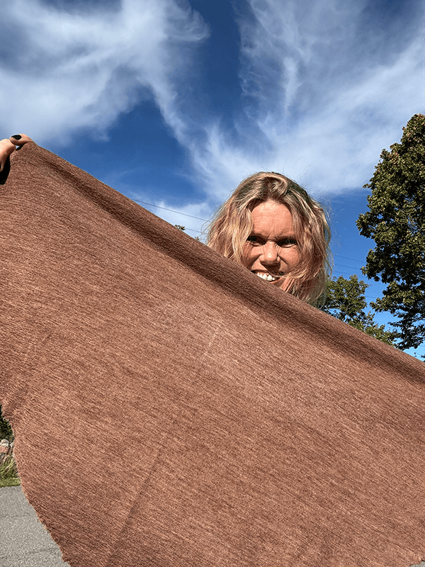 1055 Knit Kerchief TriangelSkjerf (M), Camel Melange, Merino