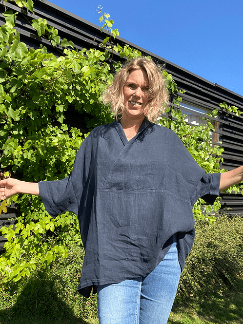 Hovedbilde 12034 KimonoTopp, Midnight Blue, Lin Tynn