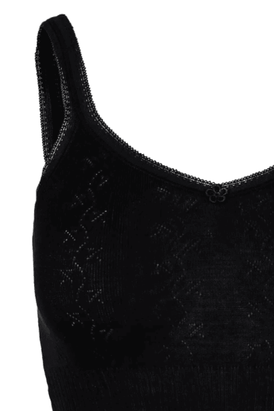 Vintage Lace Camisole, Merino / Silke, Black