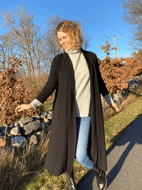 Hovedbilde 8010 Cardigan X-Lang, Black, Merino