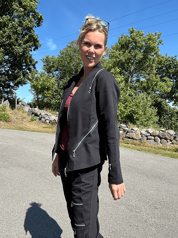 2141 Jakke Stretch, Black, Bomull