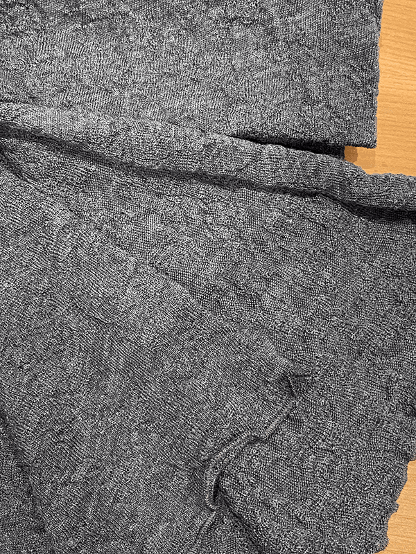 1503 Skjerf 58x200cm, Anthrasite Melange, Bubble Wool