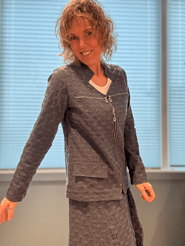 2115 JakkeTopp, Bubble, Blå, Bomull