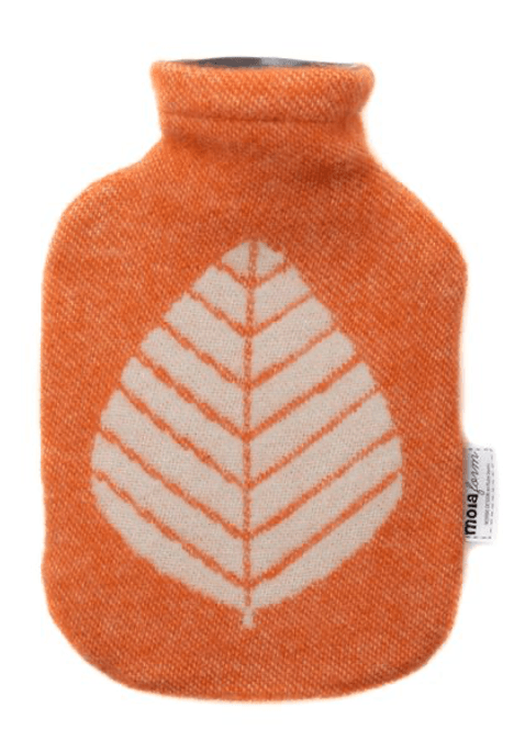 Hovedbilde VarmeFlaske Løv, Orange, Ull