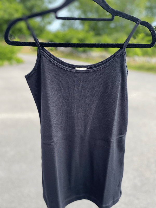 2300 Strap Top, Black, Bomull