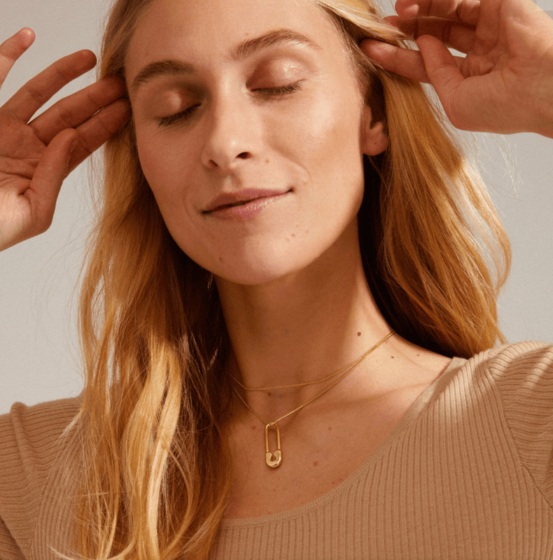 PACE resirkulert halskjede gullbelagt