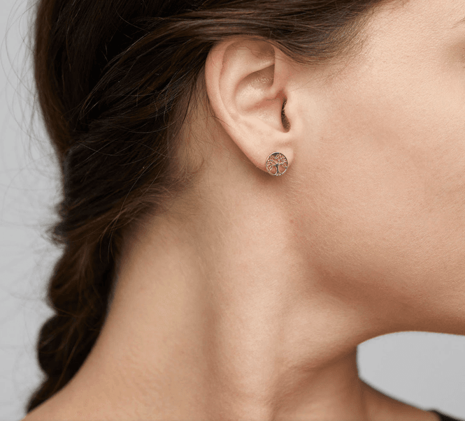 Hovedbilde GEORGINA resirkulert studs, Gullbelagt