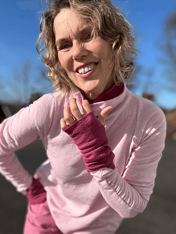 4062 Genser Gathered, Violet Ice Melange, Merino