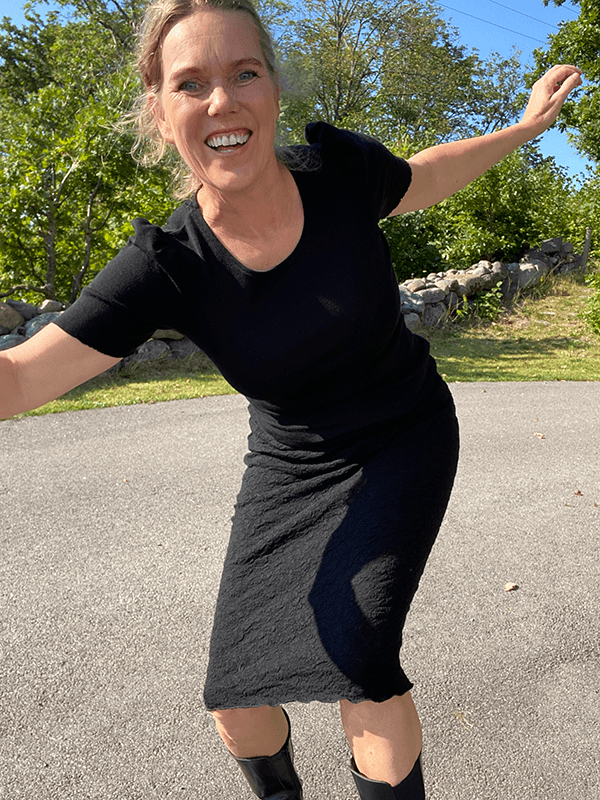 5501 Skjørt, Black, Bubble Wool