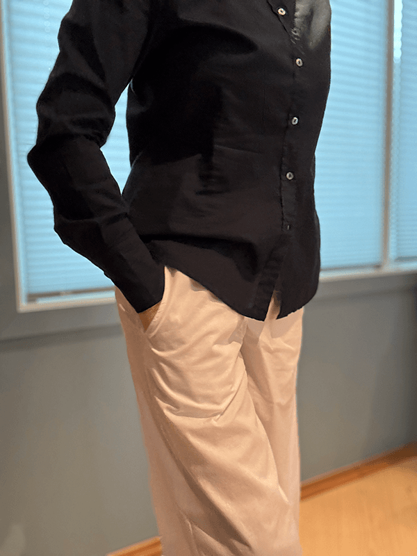 13023 Bukse Vid, White, Poplin