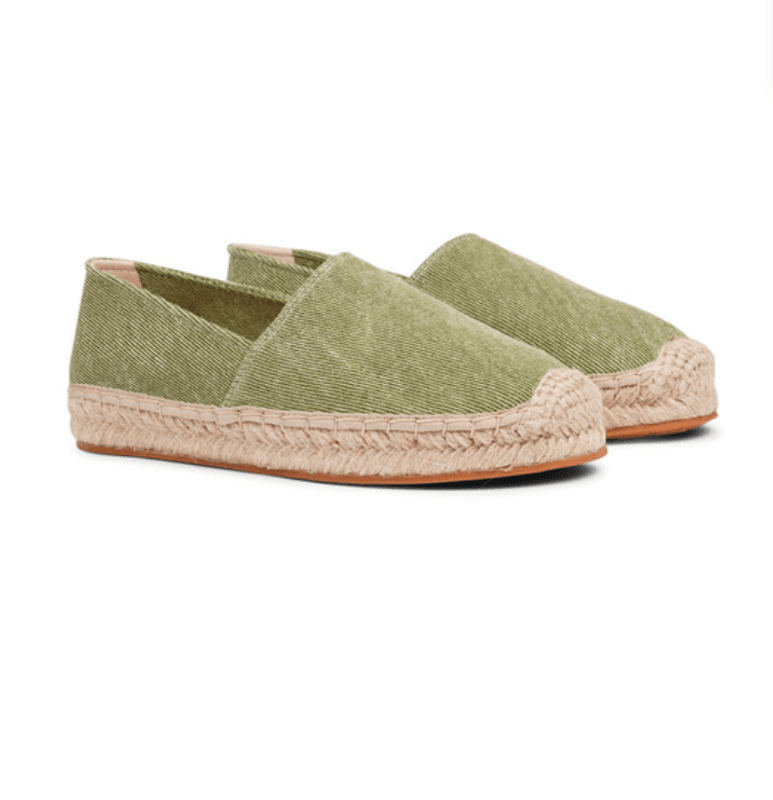 Gazzetta Denim Espadrilles, Grass Green