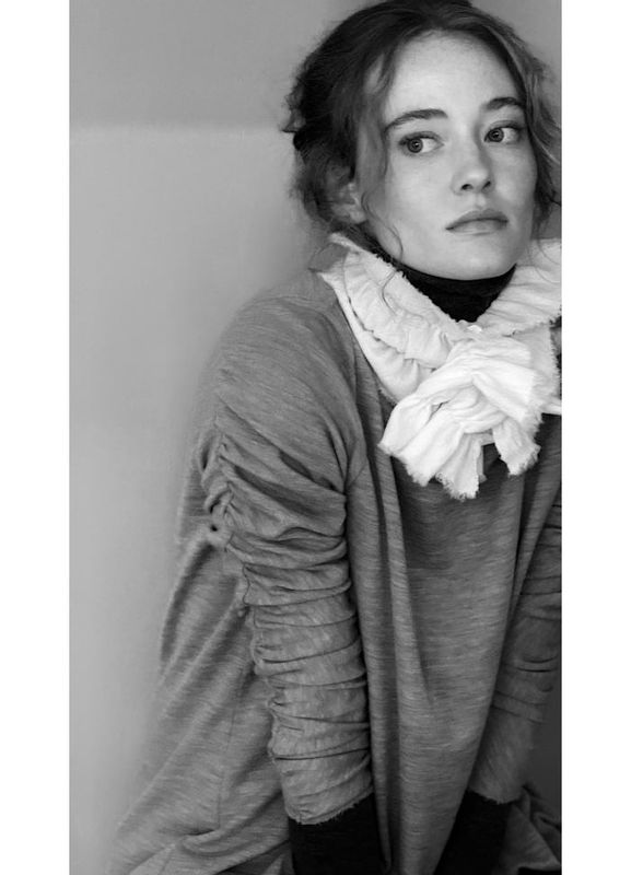 1051 Skjerf / Hårbånd Flounce, Violet Ice Melange, Merino