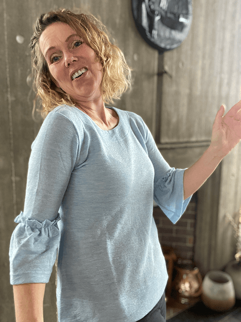 Hovedbilde 4060 Genser, Sky Blue Melange, Merino