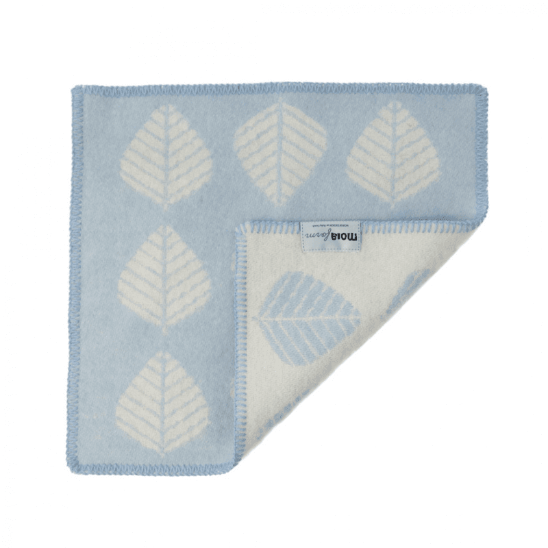 Sitteunderlag Løv, Ull, LyseBlå