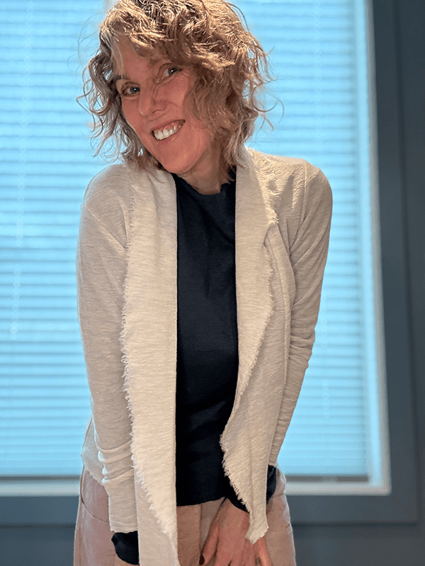 8013 Cardigan Kort, Pearl Grey Melange, Merino