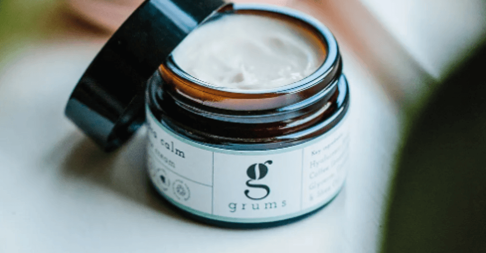 Grums dansk hudpleieserie, miljøvennlig, allergivennlig, ingen farlige virkestoffer, gjenbrukt kaffegrut