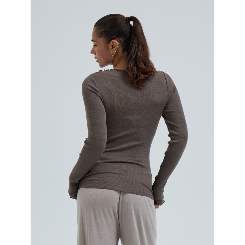 Wooly Boat Neck, Fungi, Merino / Silke