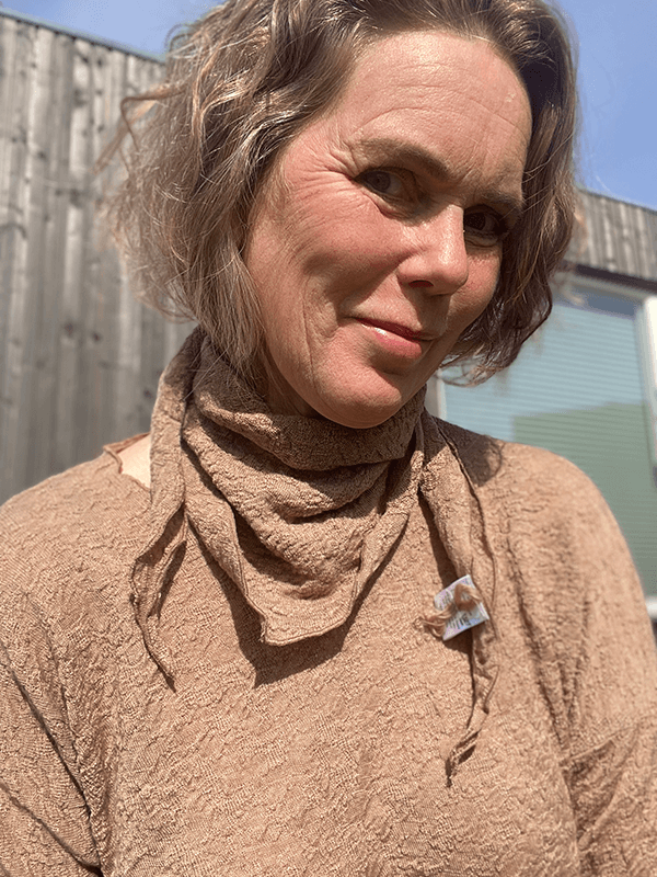 1505 TriangelSkjerf (S), Light Camel Melange, Bubble Wool