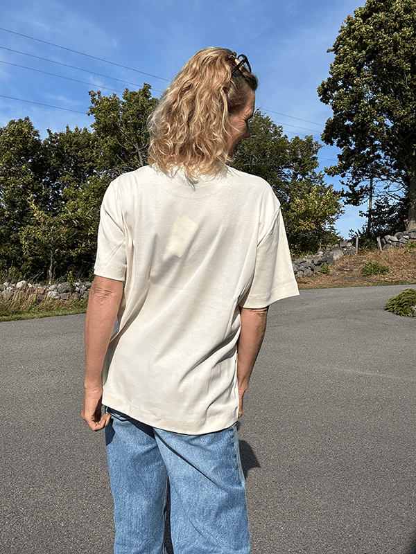 4323-1 T-Shirt Relaxed u/logo, Raw White, Bomull