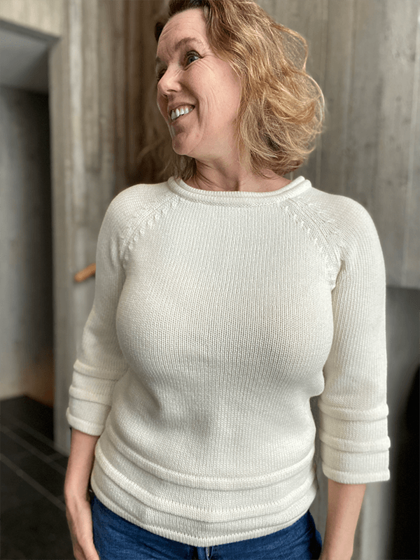 Holme Genser, Merino, Hvit