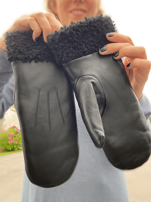 Hovedbilde Matera Votter, Skinn, Black