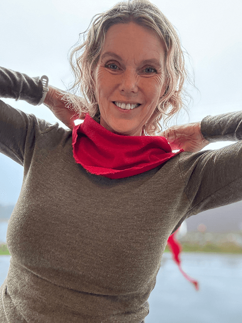 Hovedbilde 1040 TriangelSkjerf (S), Chili Red, Merino