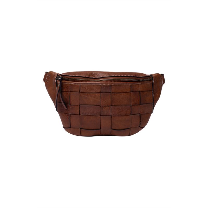 Noor Bumbag, Walnut, Skinn