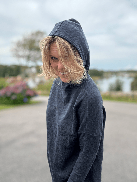 Hovedbilde 4038 Hoodie, Merino, Midnight Blue Melange