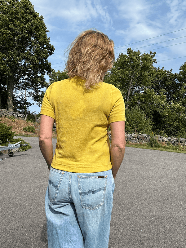 8032 Cardigan Kort Erm, Lemon Curry, Merino