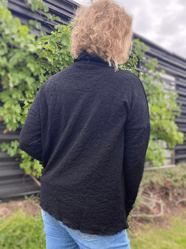 4501 Genser, Black, Bubble Wool