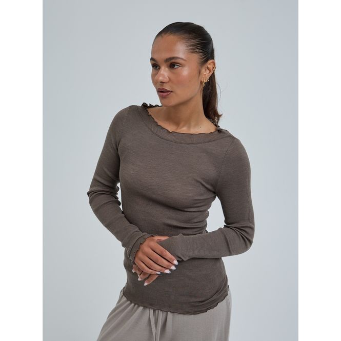 Hovedbilde Wooly Boat Neck, Fungi, Merino / Silke